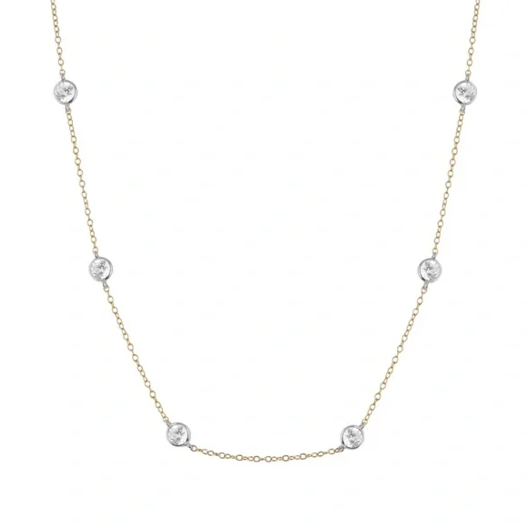 Dorsey 8 Stone Two Tone Clemence Necklace - Picture 1 of 5